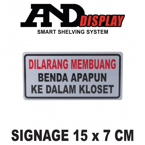 SIGNAGE 15 X 7 CM
